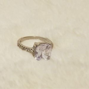 Silver ring with stone